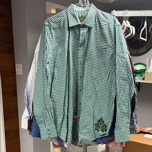 Robert Graham Green Plaid Men's Shirt